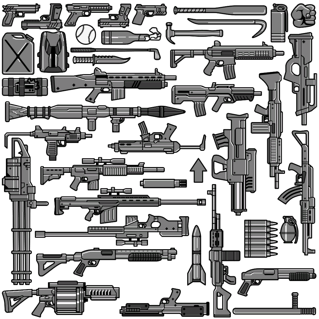 Weapon 1.20 1. Оружие ГТА 5. Спрайты огнестрельного оружия. Нарисовать оружие.